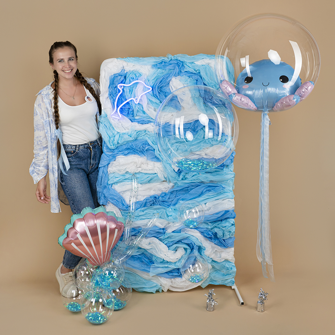 Световая фигура Дельфин, 17*28 см. Синий, 1 шт.