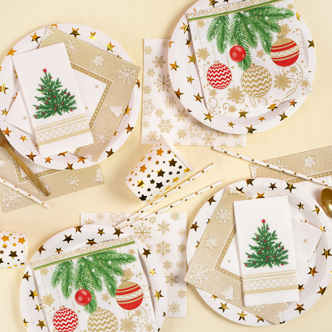 Сервировочные салфетки, Елочные украшения, 33*33 см, 20 шт.