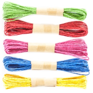 Набор бумажных шпагатов (5 м) Яркие цвета, 5 шт.