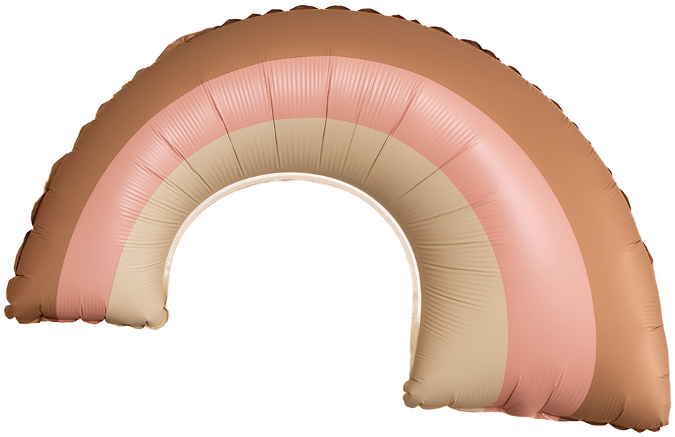 Шар (32''/81 см) Фигура, Радуга, Розовый, Сатин, 1 шт.