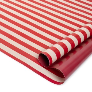 Упаковочная бумага 80гр (0,7*1 м) Полоски, Красный, 2 ст, 10 шт.