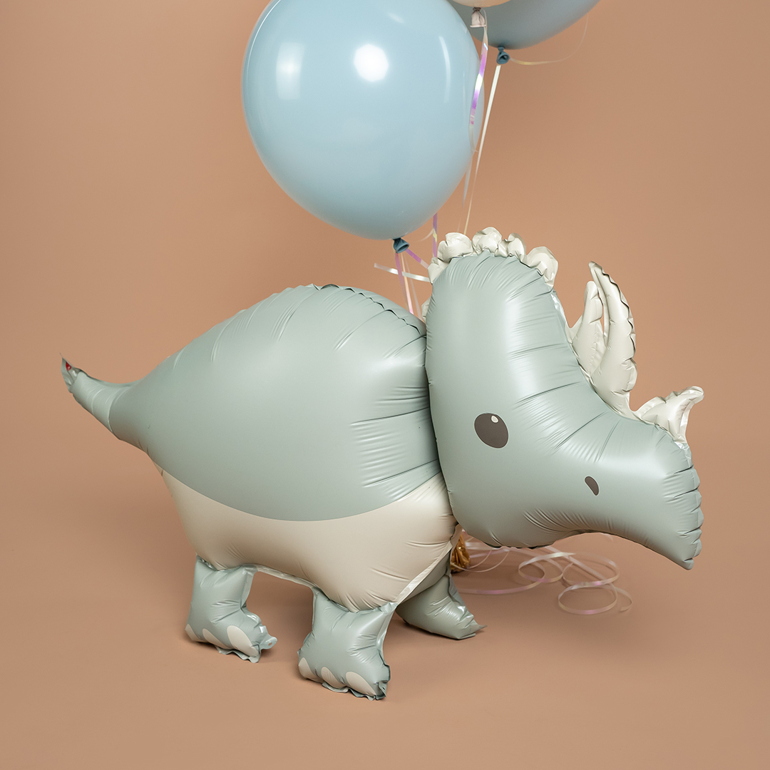 Шар (40''/102 см) Фигура 3D, Динозавр Трицератопс, Сатин, 1 шт.