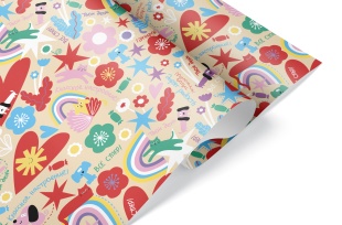 Упаковочная бумага 105гр (0,7*1 м) Классный праздник, 10 шт.