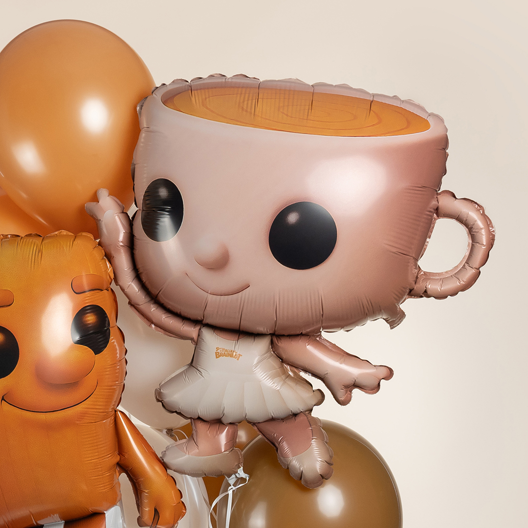 Шар (22''/56 см) Фигура, Балерина Капучино, 1 шт. в уп.