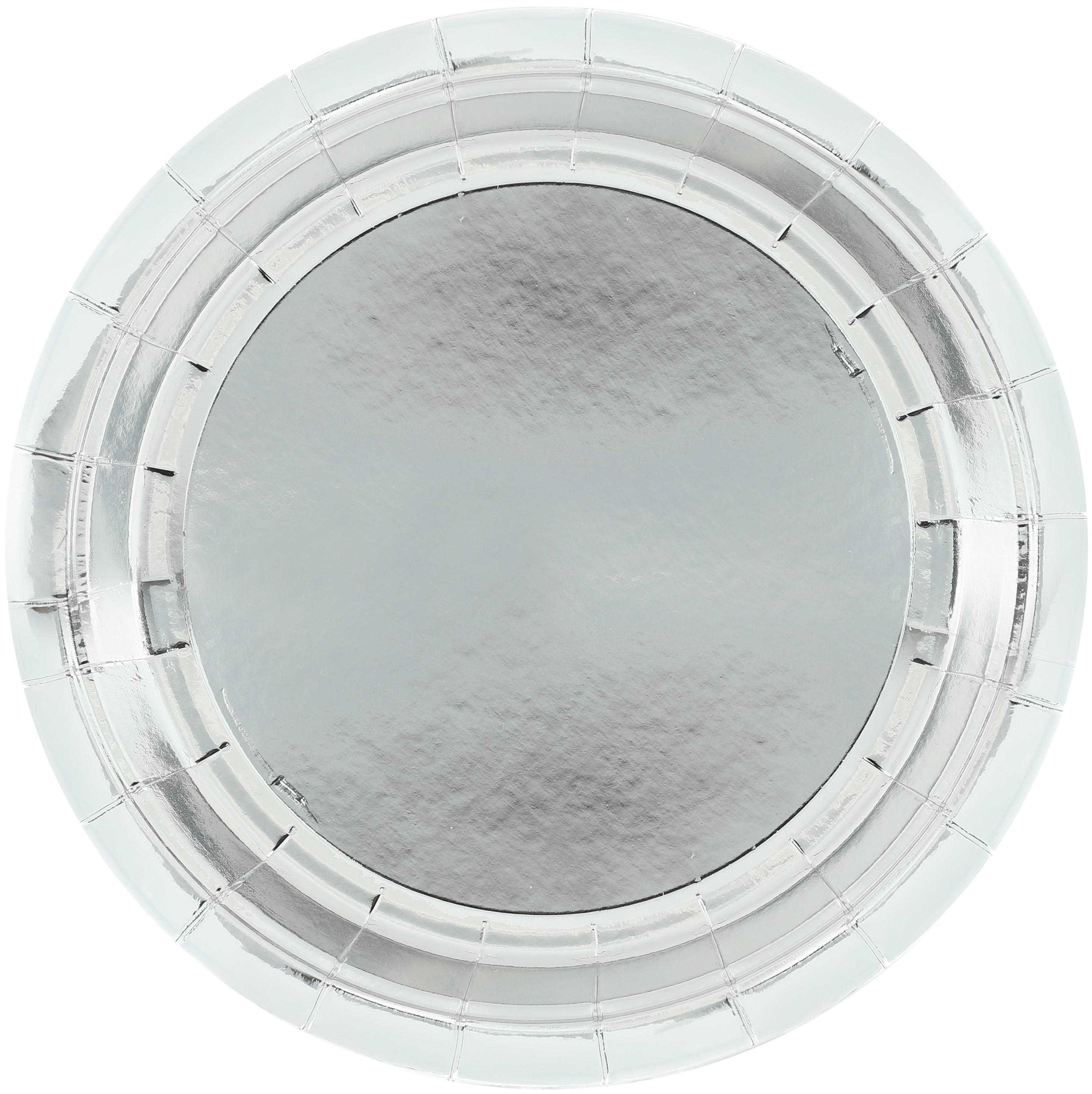 Тарелки (9''/23 см) Серебро, Металлик, 6 шт.