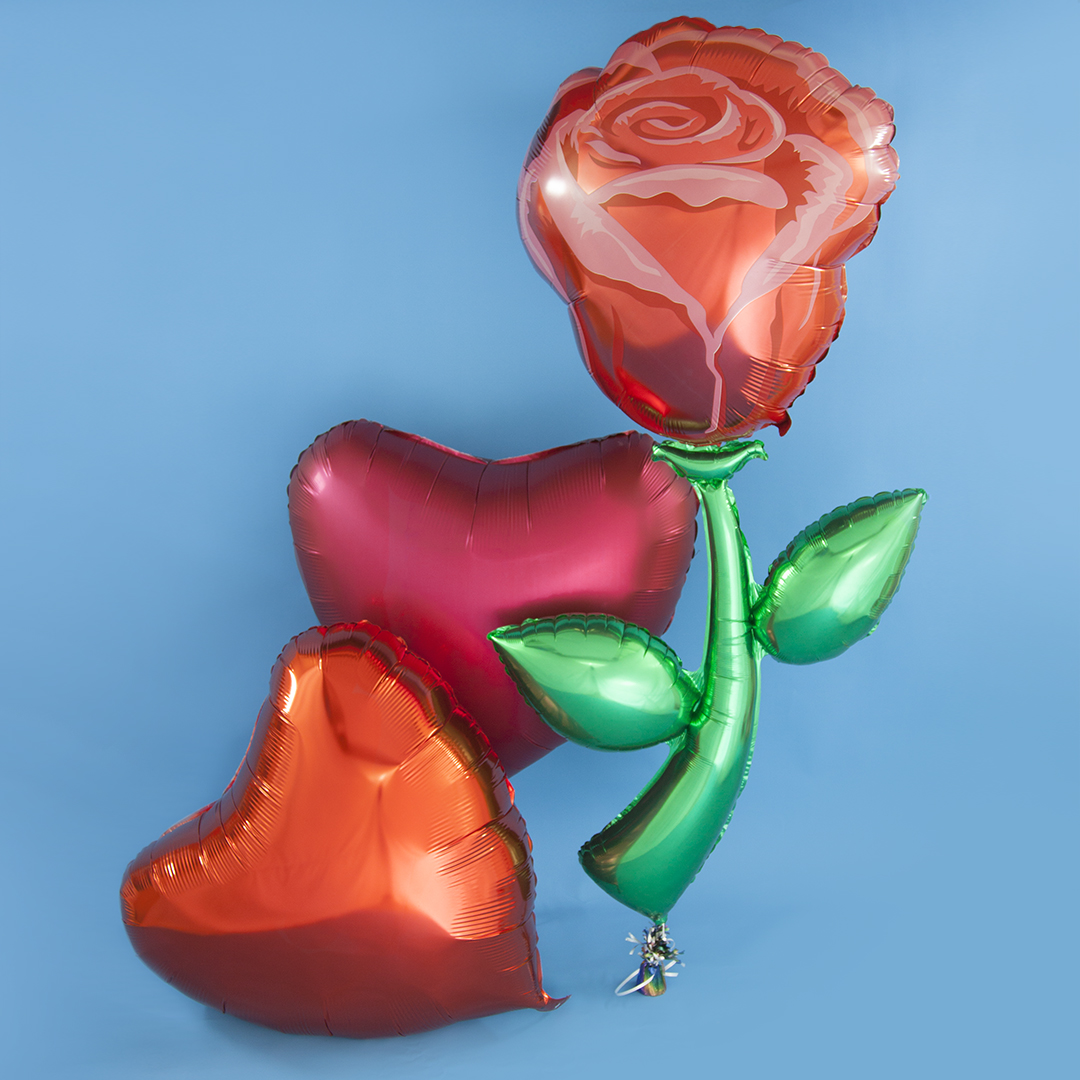 Шар (36''/91 см) Сердце, Красный, 1 шт. в уп.