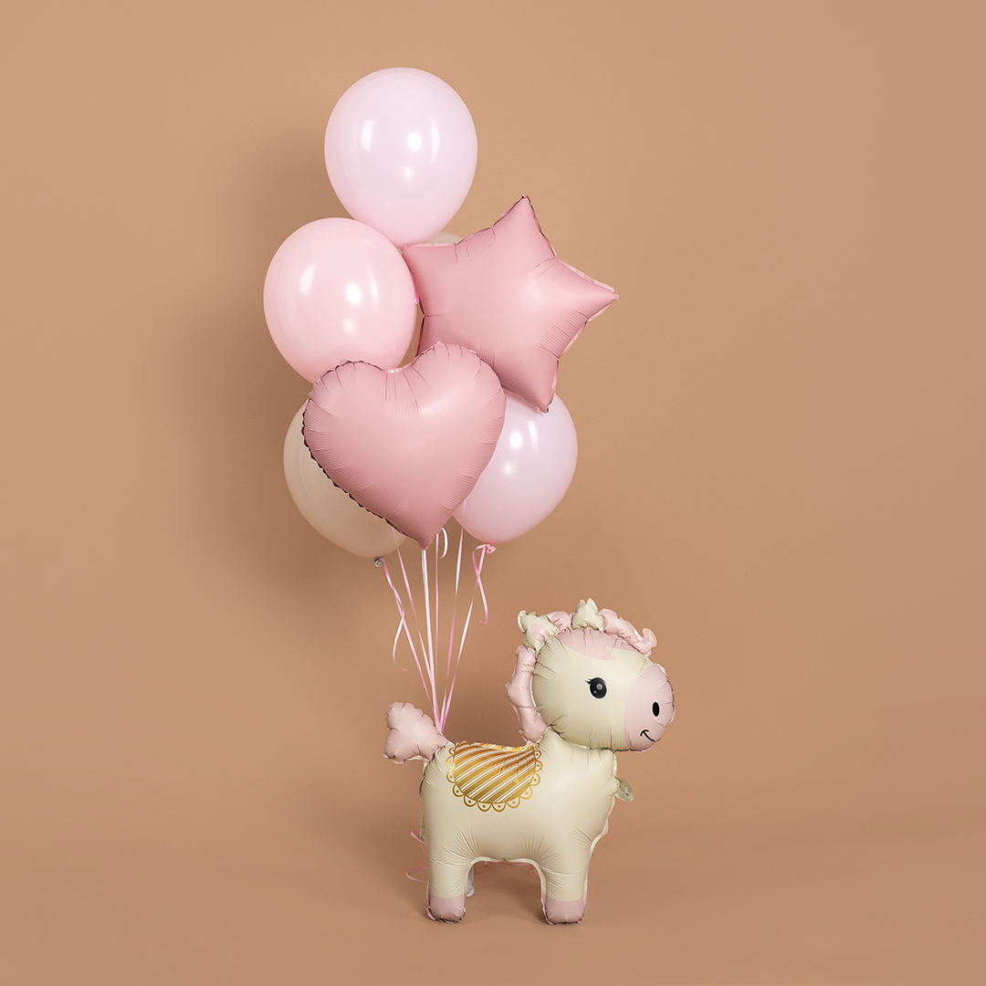 Шар (18''/46 см) Звезда, Светло-розовый, Сатин, 1 шт.