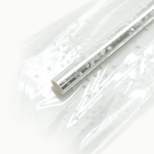 Упаковочная пленка 40мкм (0,7*7,5 м) Поэма о любви (сердечки), Белый, 1 шт.