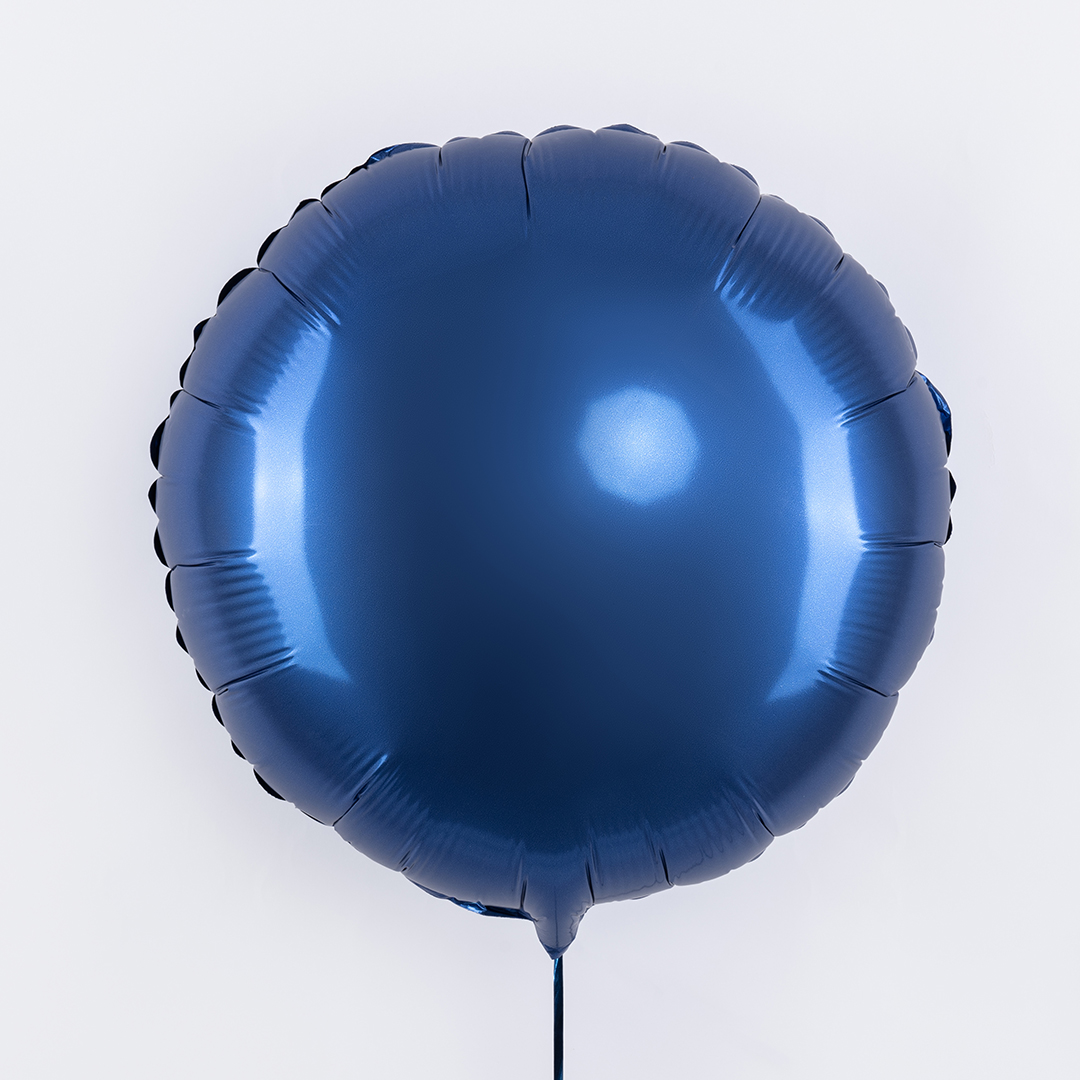 Шар (18''/46 см) Круг, Темно-синий, Сатин, 1 шт.
