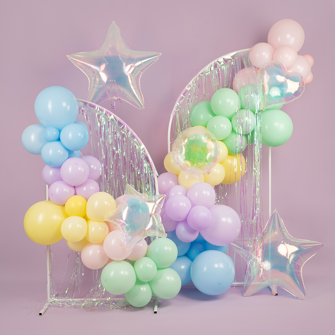 Шар (32''/81 см) Звезда, Прозрачный, Хамелеон, 1 шт. в уп.