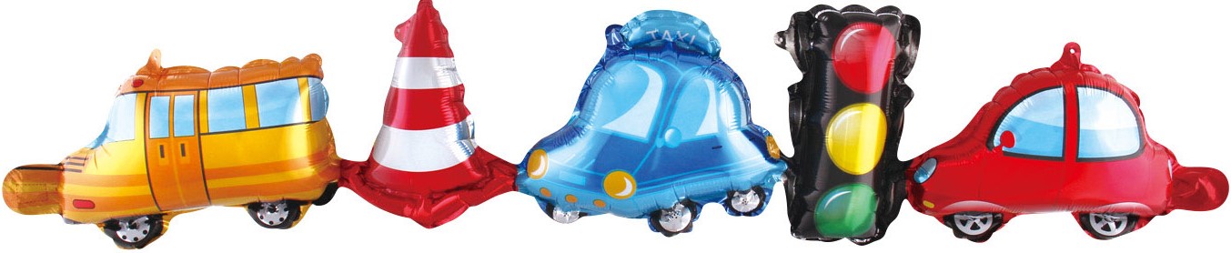 Шар Гирлянда (41''/104 см) Фигура, Машинки, 2 шт. в уп.