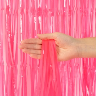 Занавес Дождик Сочный цвет, Розовый, 100*200 см, 1 шт.