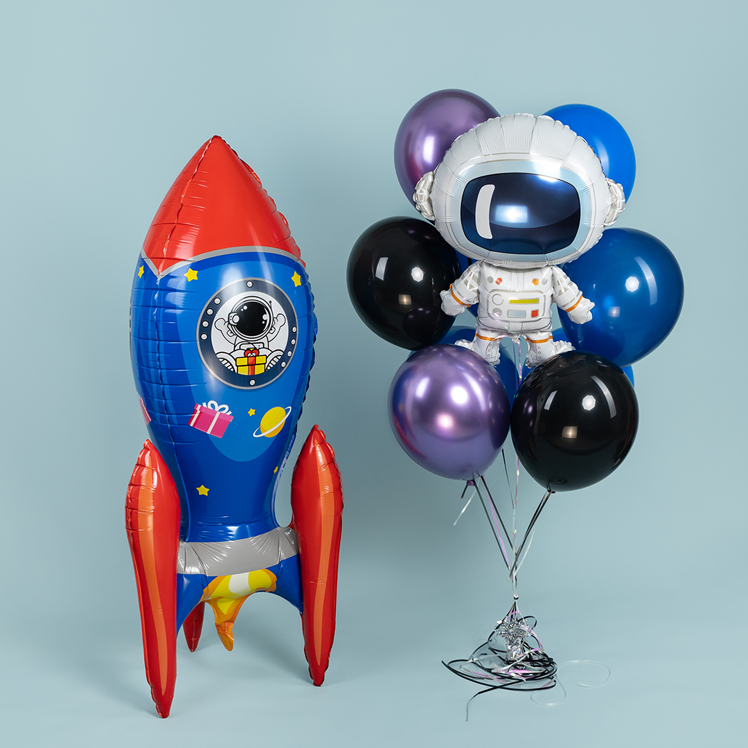 Шар (50''/127 см) Фигура 3D, Ракета, 1 шт. в уп.