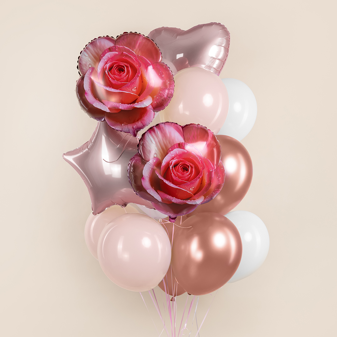 Шар (18''/46 см) Фигура, Утренняя роза, 1 шт.