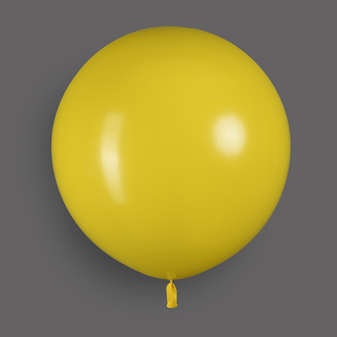 Шар (24''/61 см), Желтый, пастель, 3 шт.