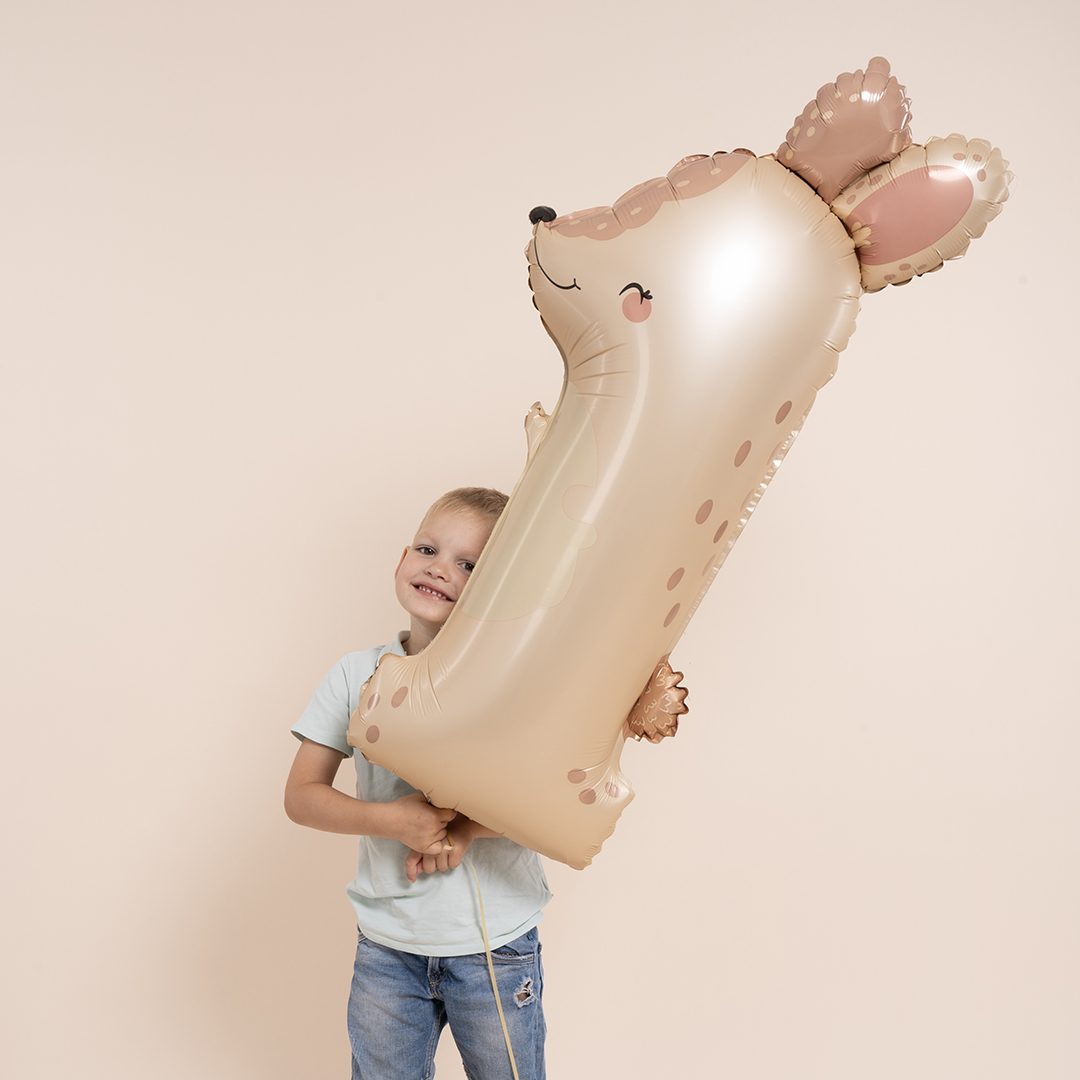 Шар (38''/97 см) Цифра, 1 Зайка, 1 шт. в уп.