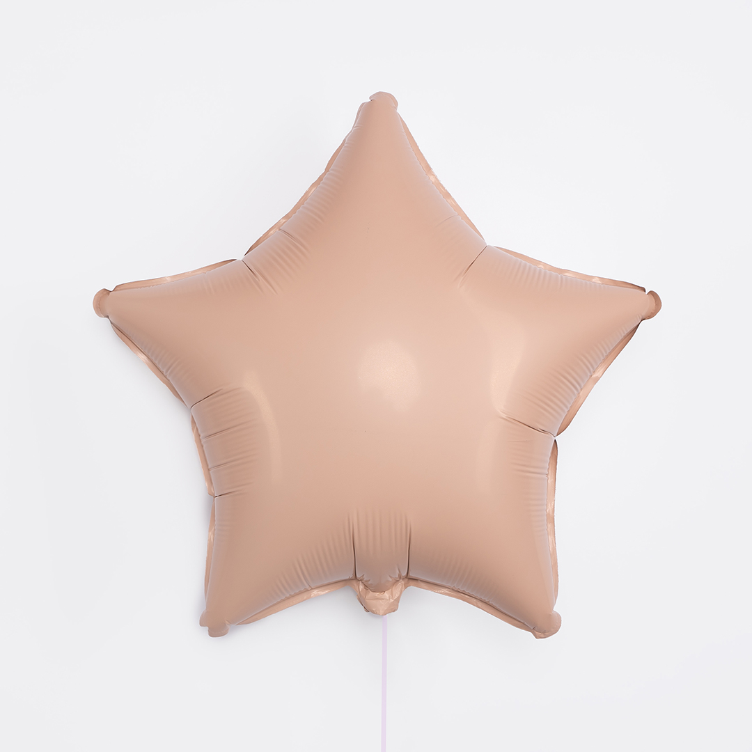 Шар (18''/46 см) Звезда, Винтажная роза, Матовый, 1 шт.