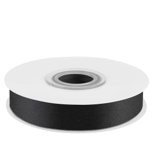 Лента атласная (1,2 см*22,85 м) Черный, 1 шт.