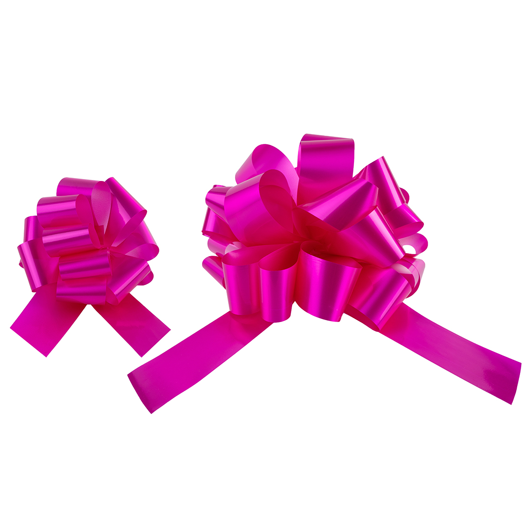 Бант Шар, Фуксия, Лаковый, 36 см, 1 шт. в упак. 