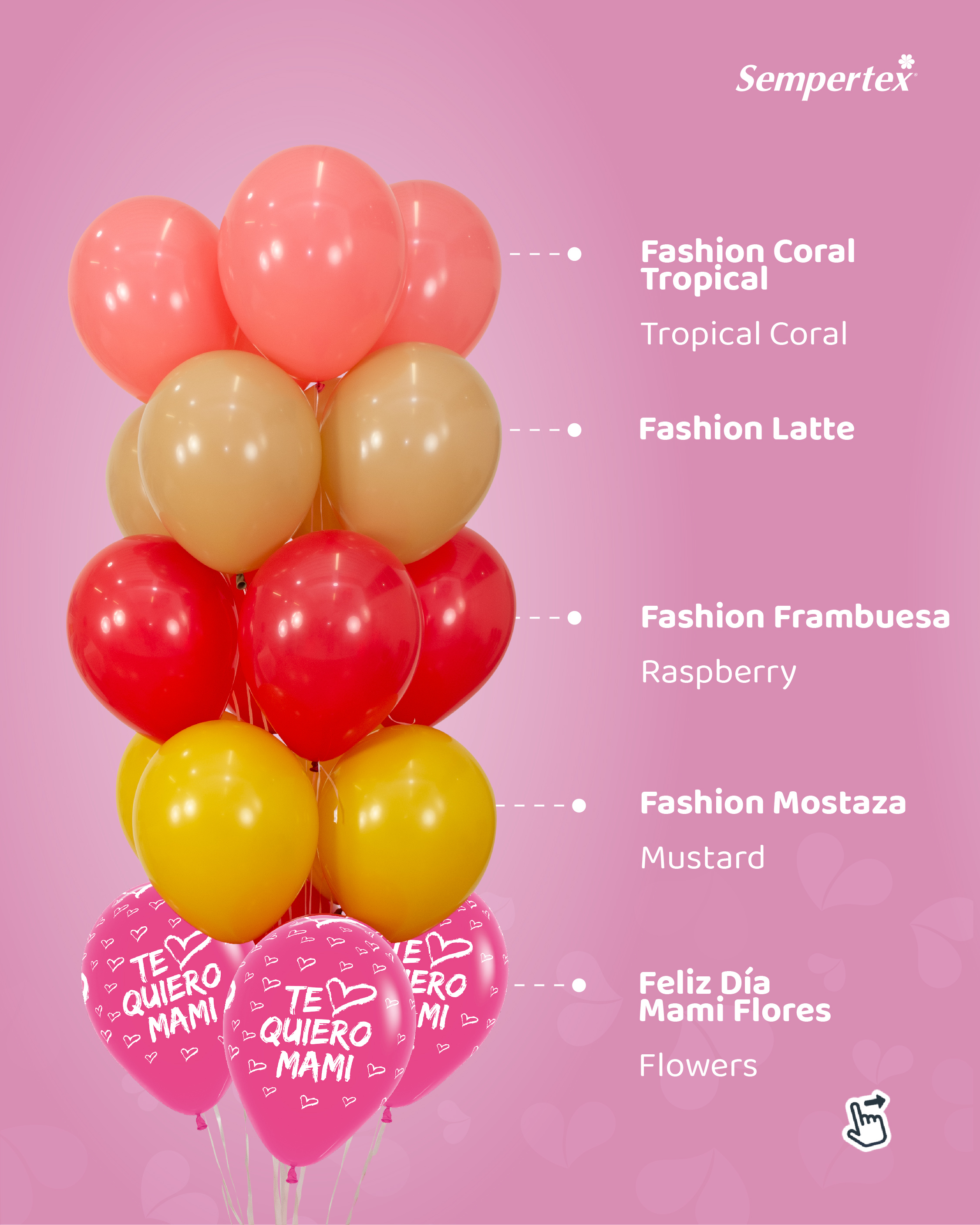 Шар (12''/30 см), Тропический коралл (059), пастель, 12 шт.