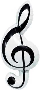 Шар (45''/114 см) Фигура, Скрипичный ключ, 1 шт.