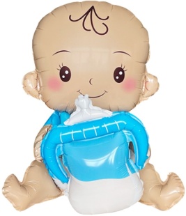 Шар (20''/51 см) Фигура 3D, Малыш Мальчик, 1 шт. в уп.