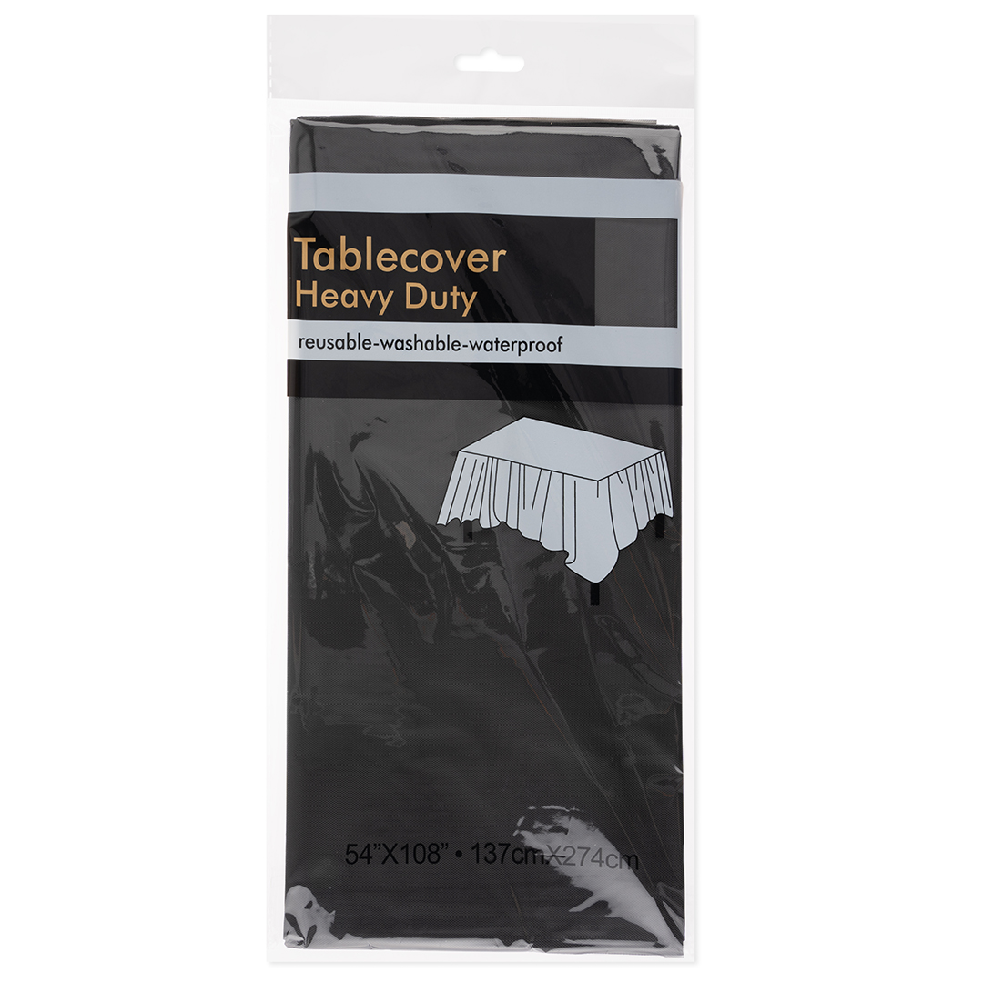 Скатерть одноразовая, Мастхэв, Черный, 137*274 см, 1 шт.