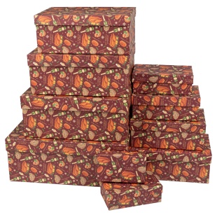 Набор коробок Новогодний стол, 33*20*13 см, 10 шт. в упак. 