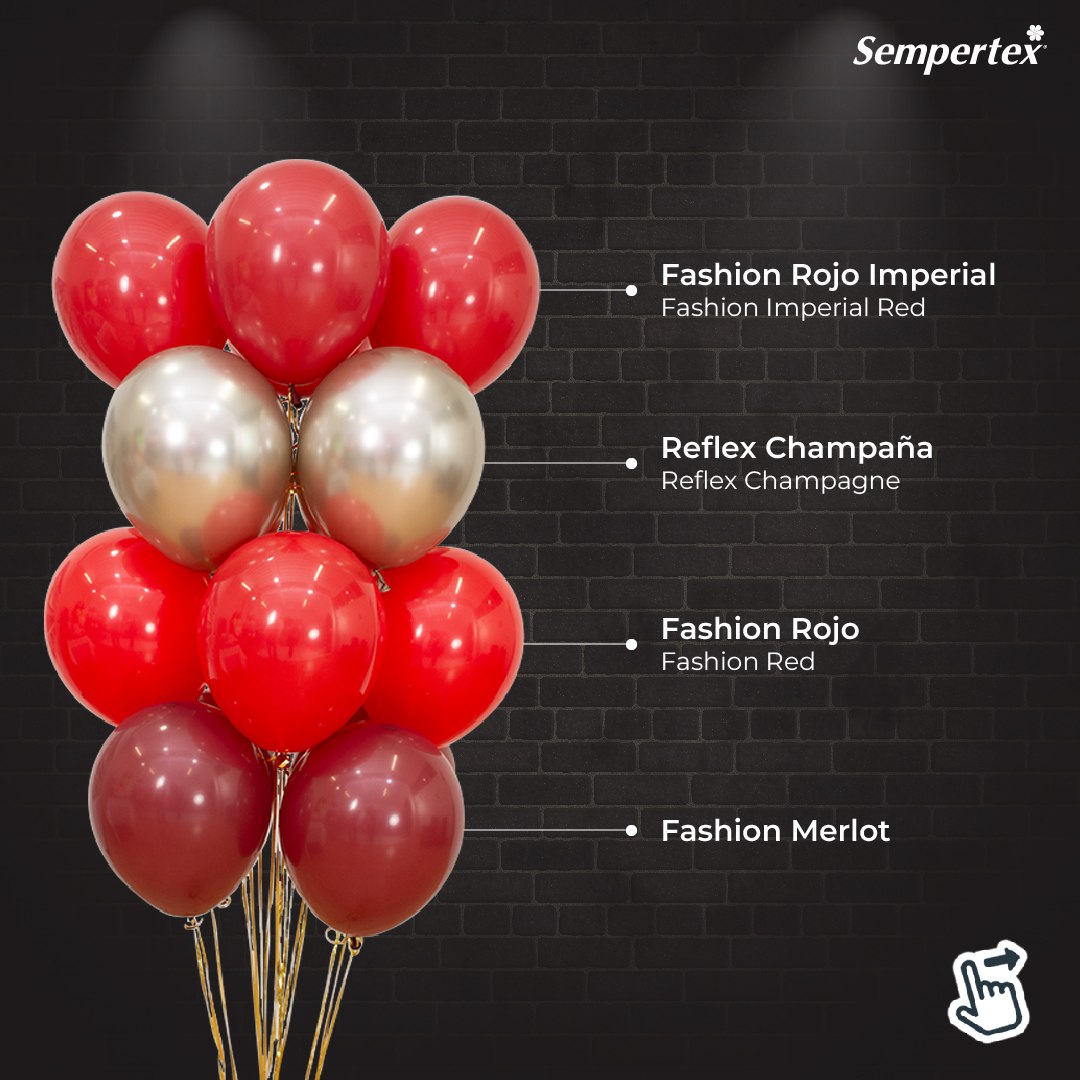 Шар (12''/30 см), Красный (015), пастель, 12 шт.