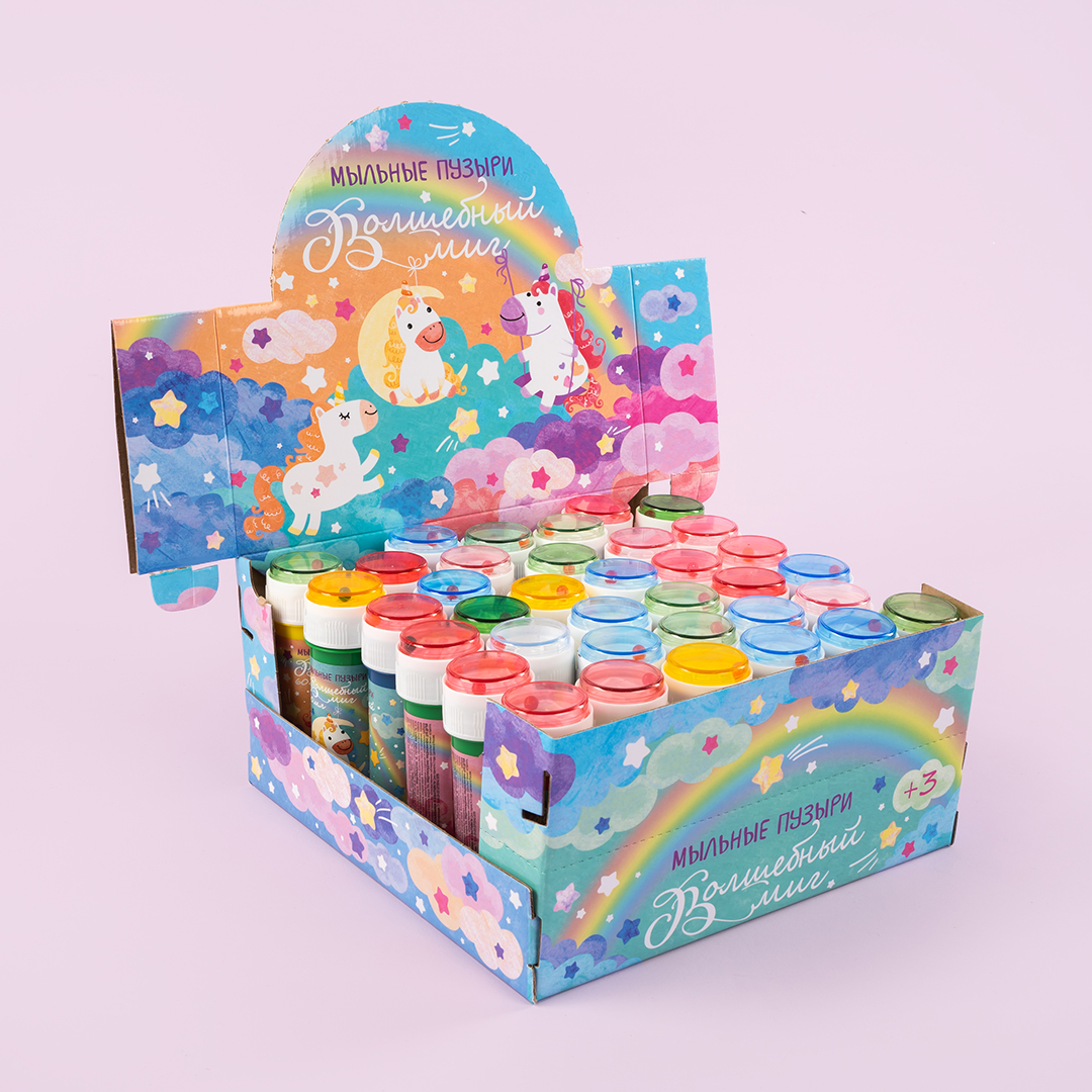 Мыльные пузыри Волшебные единороги, 60 мл. 36 шт.
