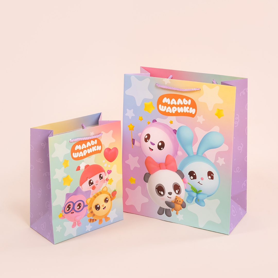 Пакет подарочный, 210гр, Малышарики, 41*31*12 см, 1 шт.