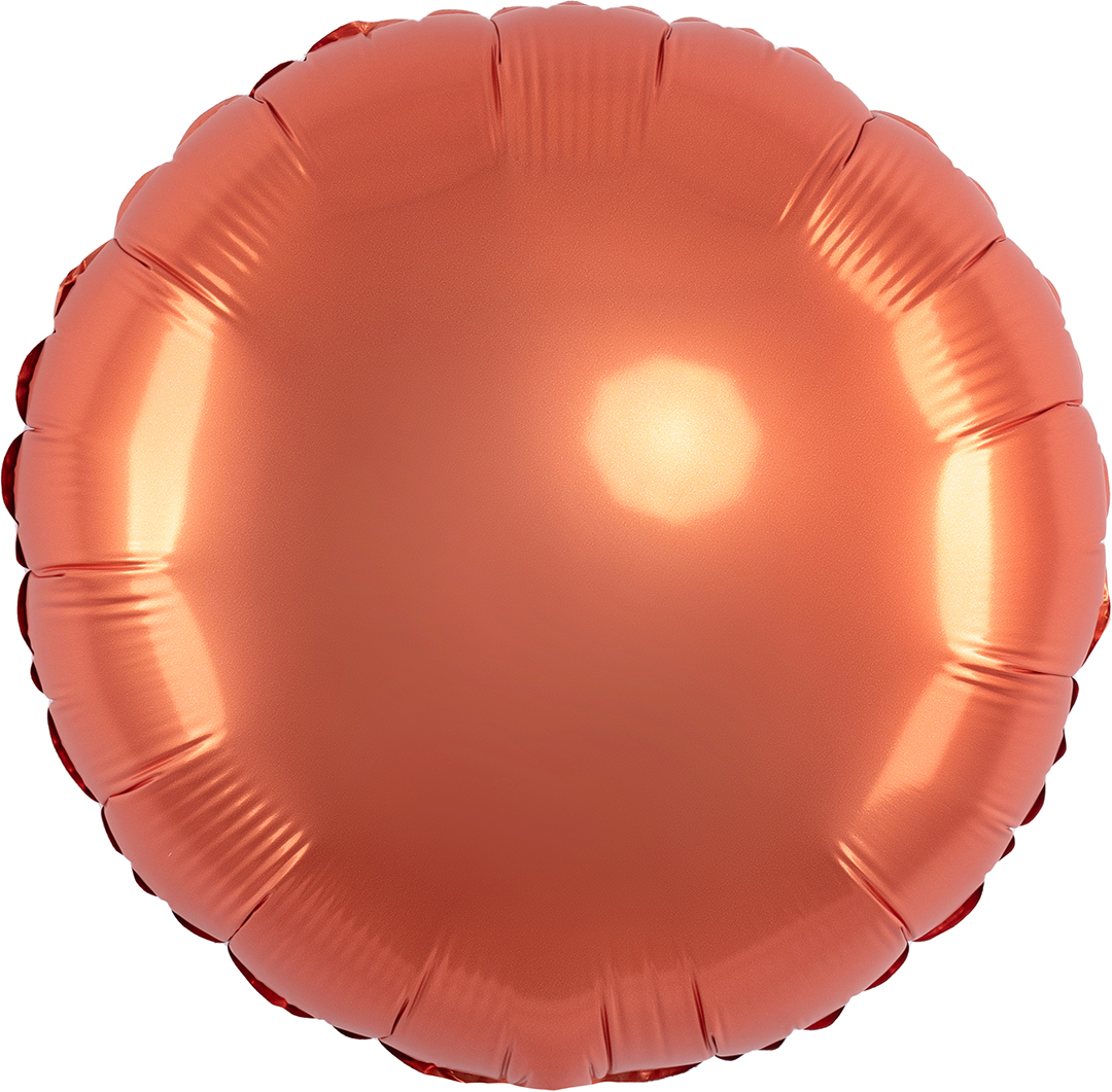 Шар (18''/46 см) Круг, Оранжевый, Сатин, 1 шт.