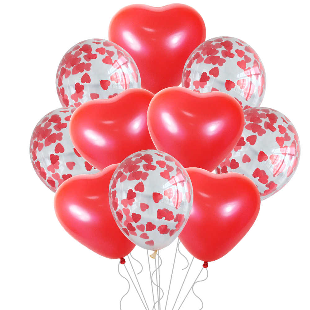 Шар (12''/30 см) Сердце, Красный (015), пастель, 50 шт.