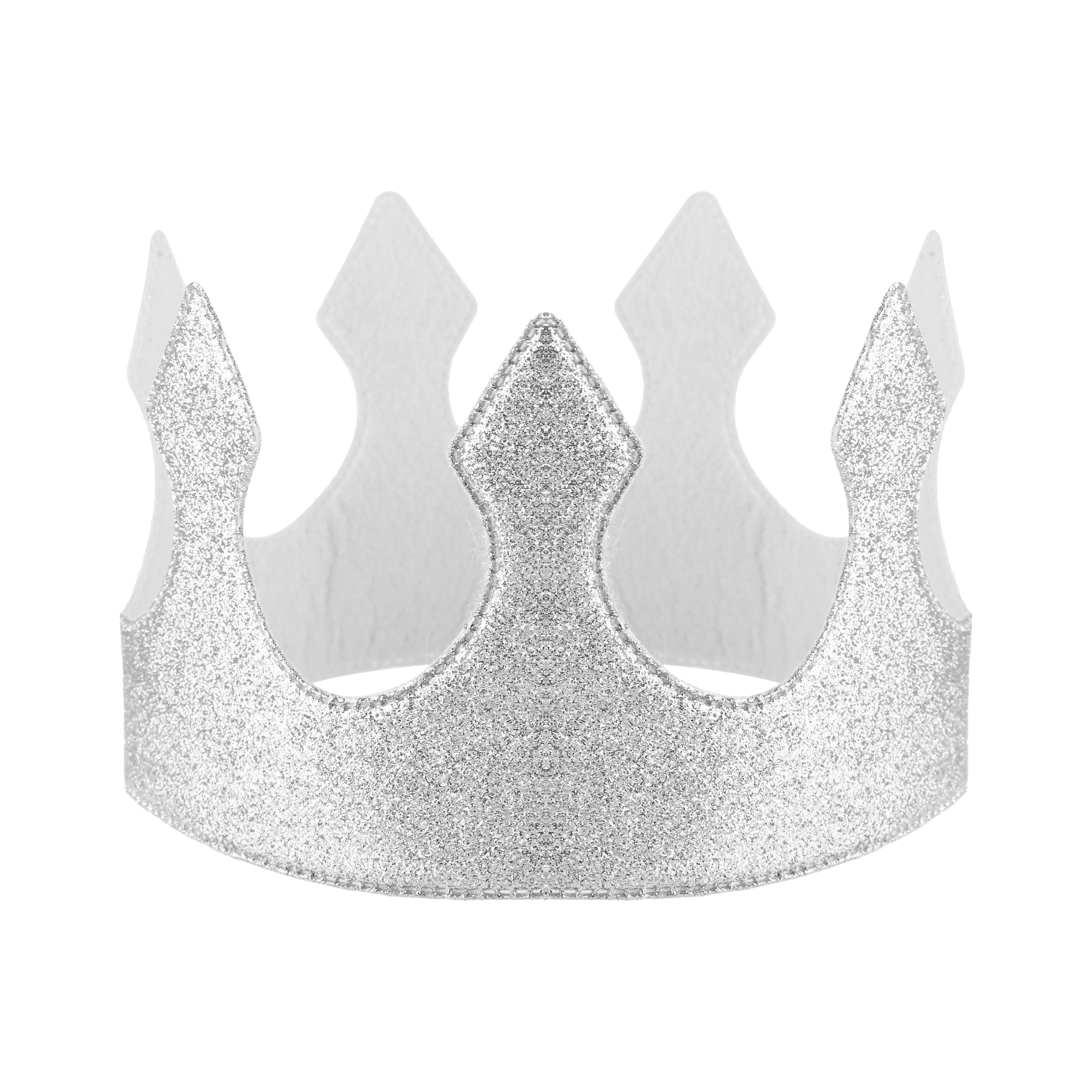 Корона тканевая, Классика, ОГ 58 см, Серебро, 1 шт. 