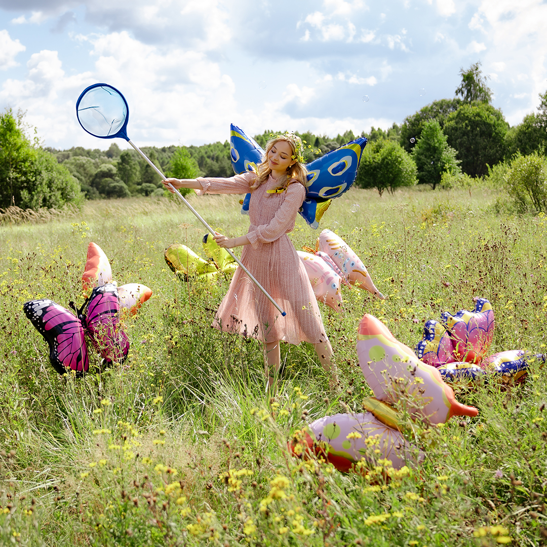 Шар (31''/79 см) Фигура, Бабочка, 1 шт.