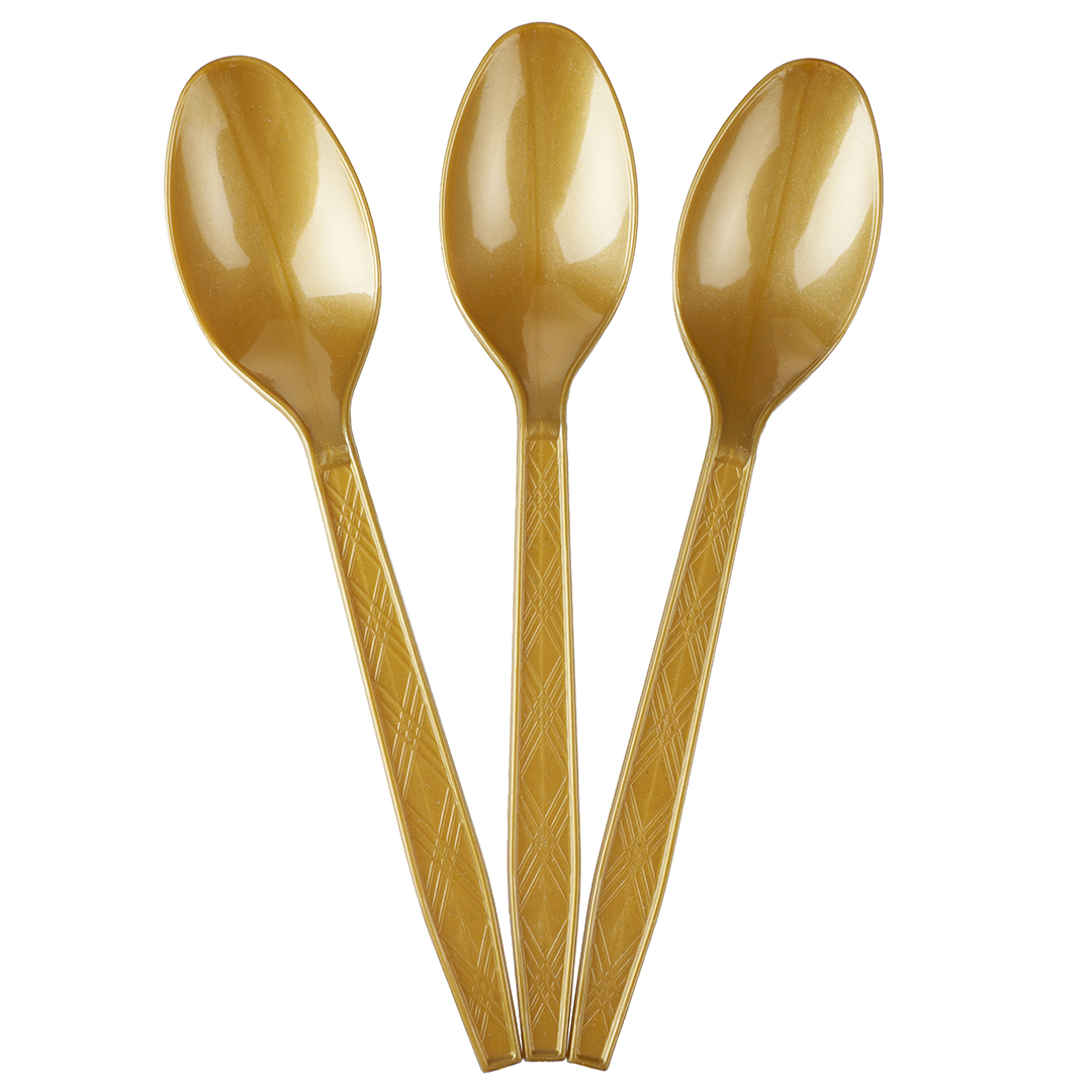 Ложки, Золото, 15 см, 10 шт. в упак. 