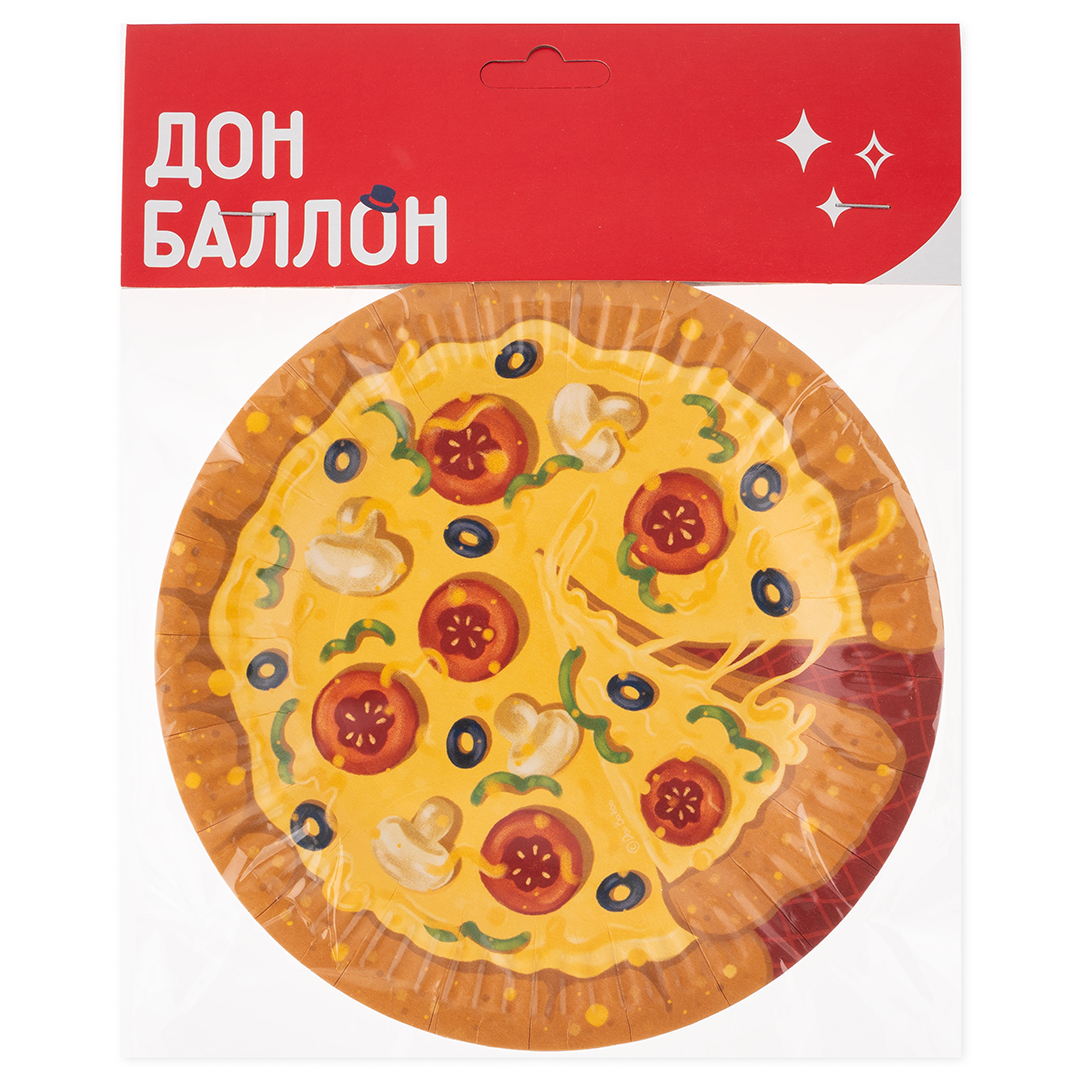 Тарелки (7''/18 см) Фастфуд, 6 шт.