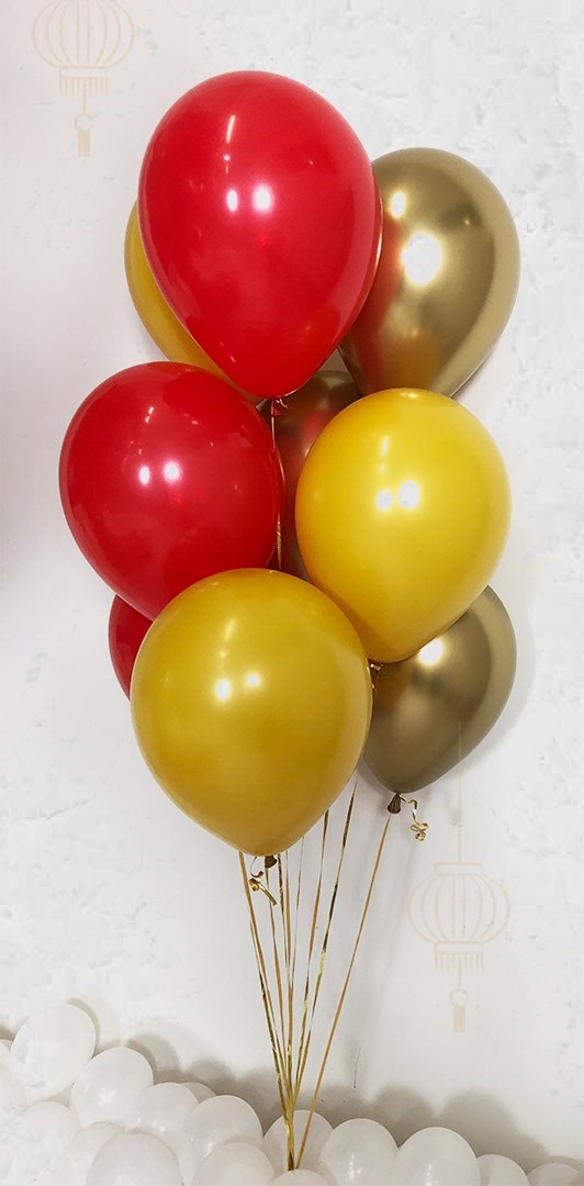 Шар (12''/30 см), Красный (015), пастель, 12 шт.