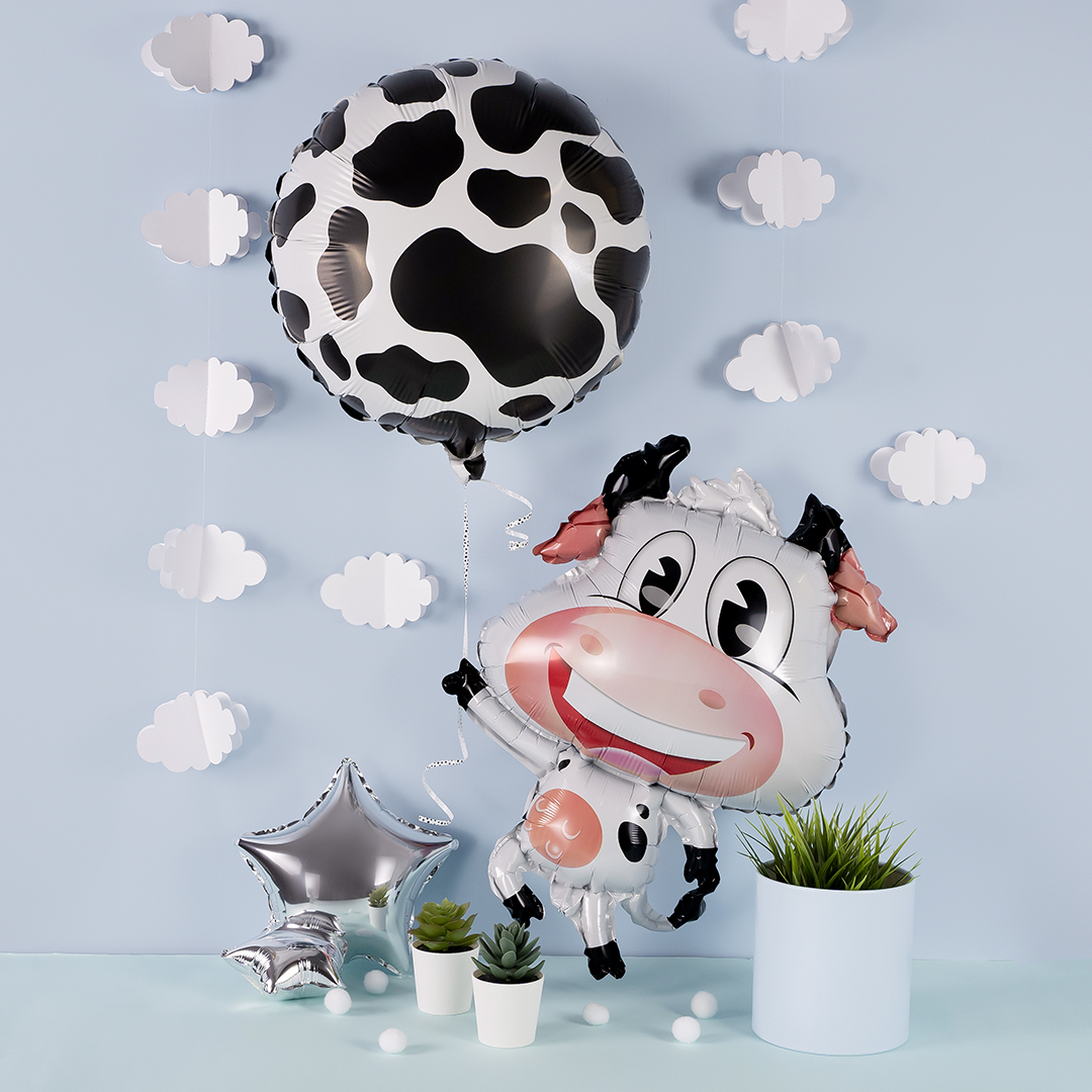 Шар (18''/46 см) Круг, Сафари, Корова, 1 шт.