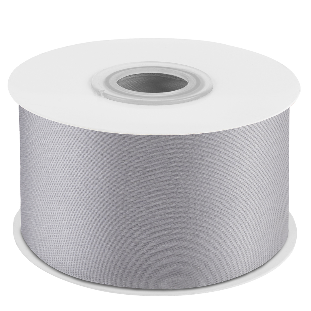 Лента атласная (3,8 см*22,85 м) Серебро, 1 шт.