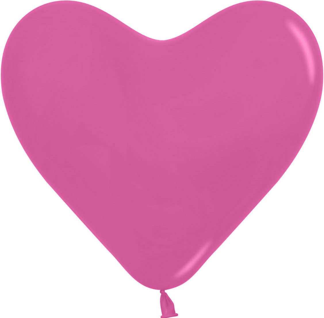Шар (12''/30 см) Сердце, Фуше (012), пастель, 50 шт.