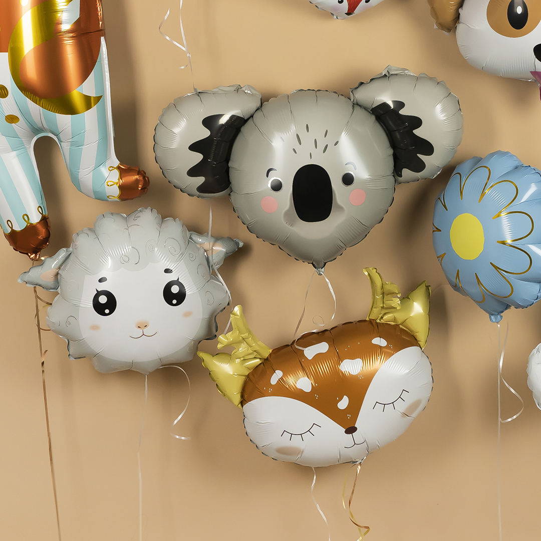 Шар (21''/53 см) Цветок, Ромашка, Золотые лепестки, Голубой, 1 шт.