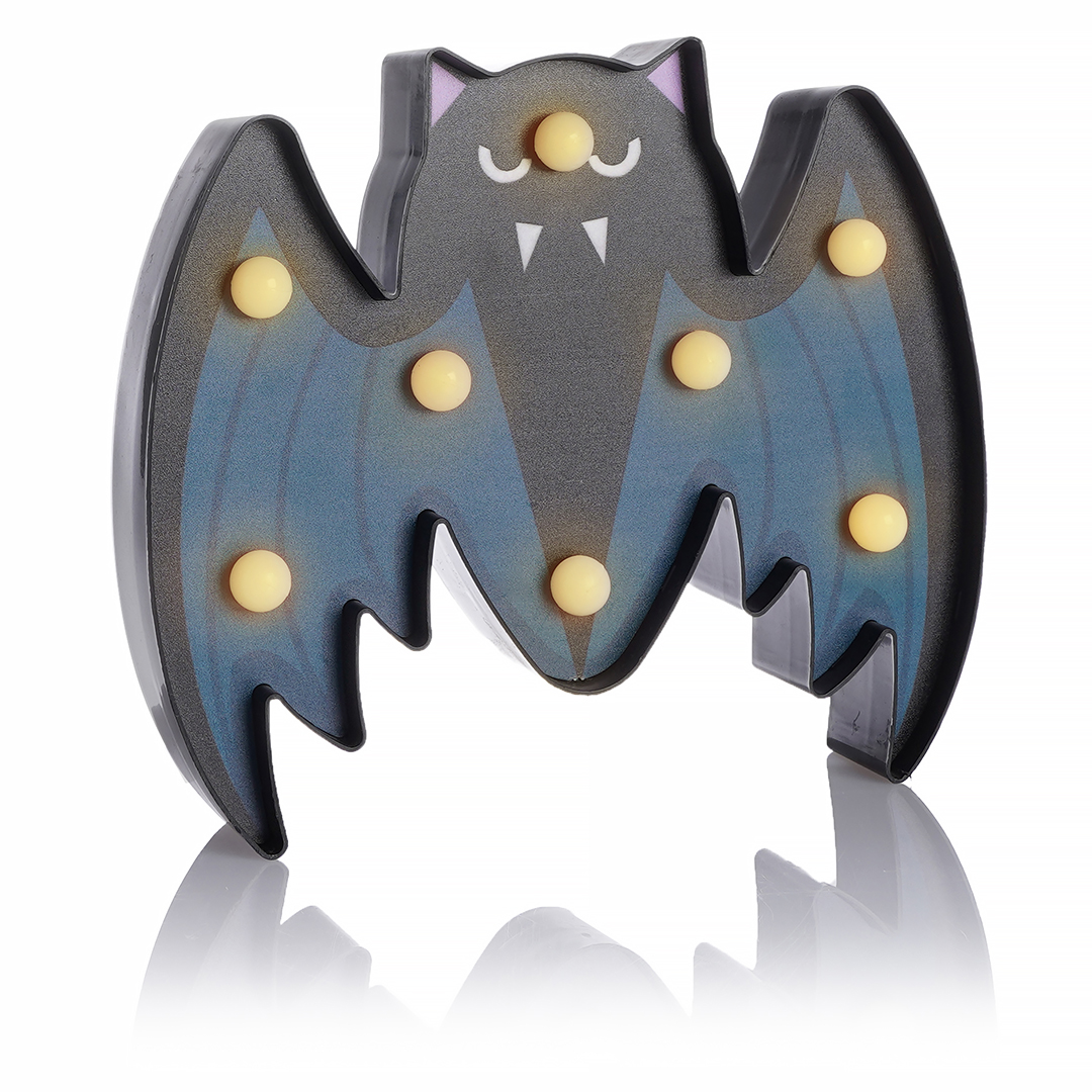 Световая фигура Летучая мышь, 15,5*18 см. Черный, 1 шт.