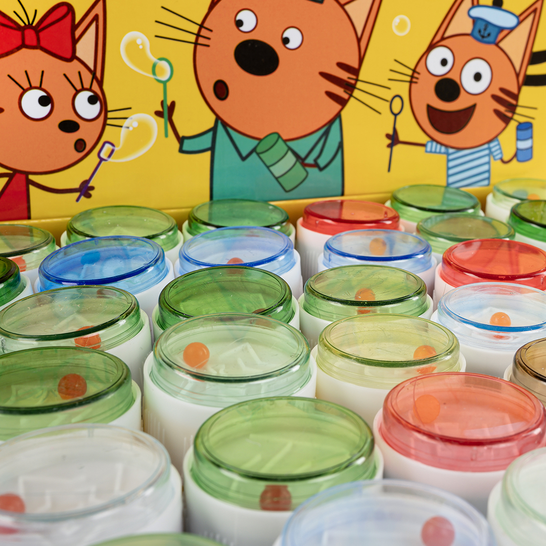 Мыльные пузыри Три Кота, Яркий праздник, 60 мл. 36 шт.