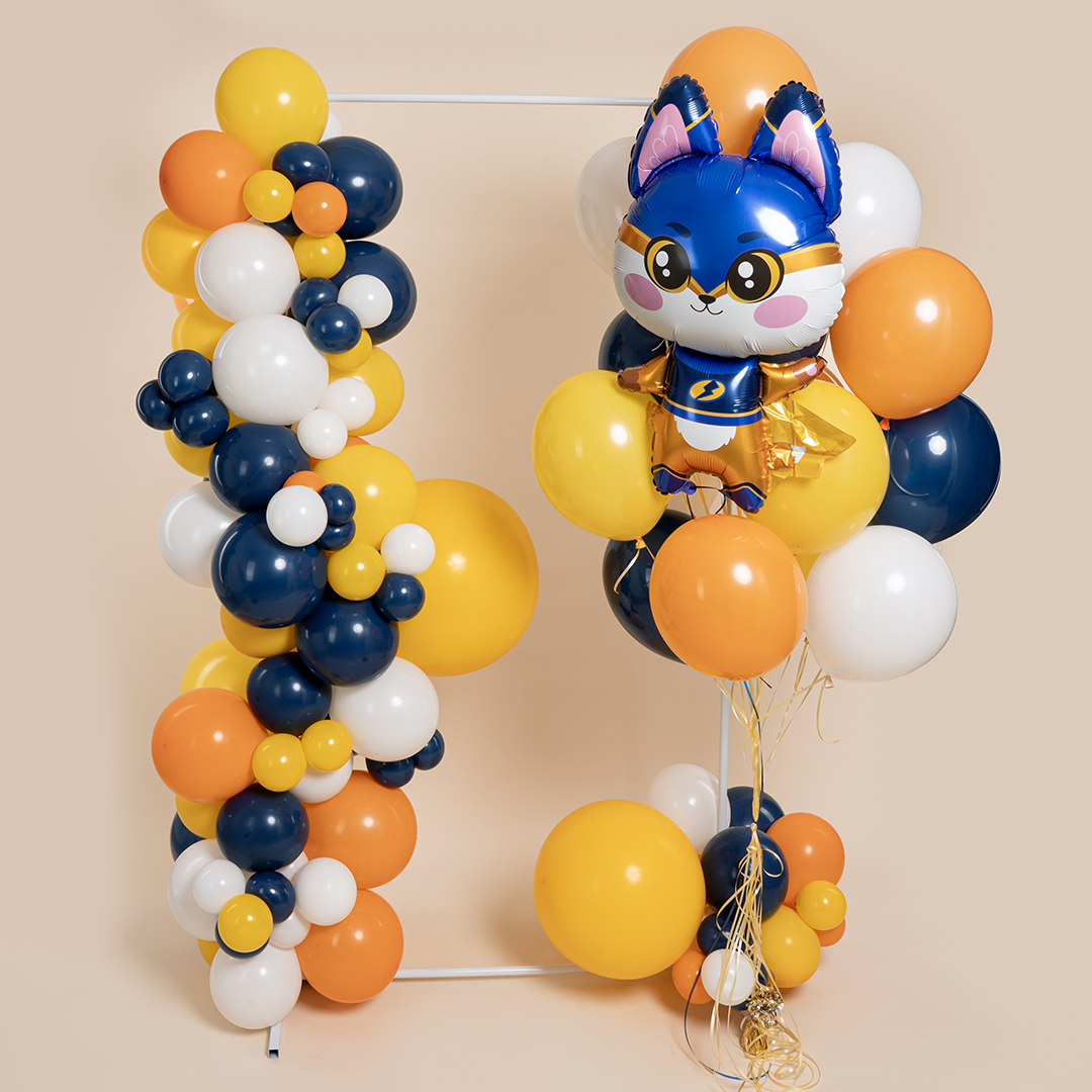 Шар (37''/94 см) Фигура, Лисенок Супергерой, 1 шт. в уп.