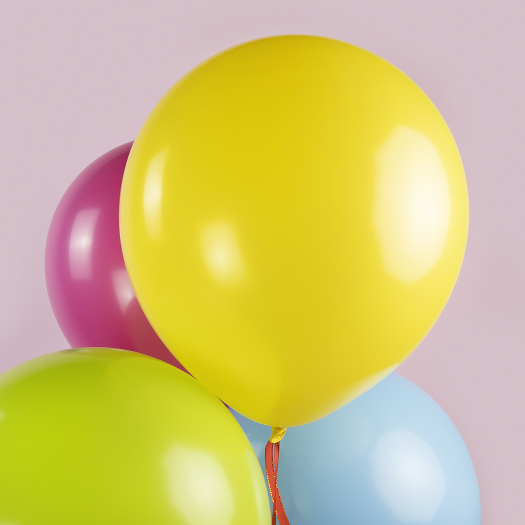 Шар (18''/46 см), Желтый, пастель, 10 шт.