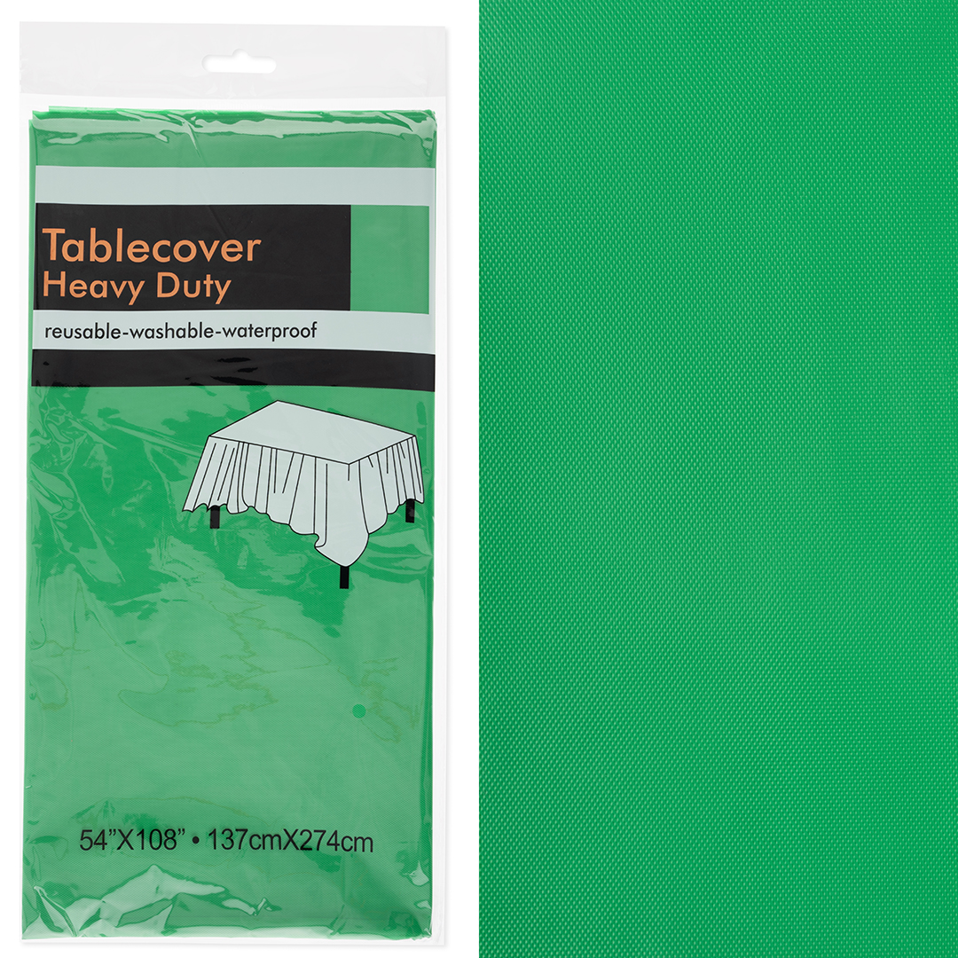Скатерть одноразовая, Мастхэв, Зеленый, 137*274 см, 1 шт.