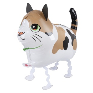 Шар 3D (24''/61 см) Ходячая Фигура, Пятнистый котенок, 1 шт. в уп.