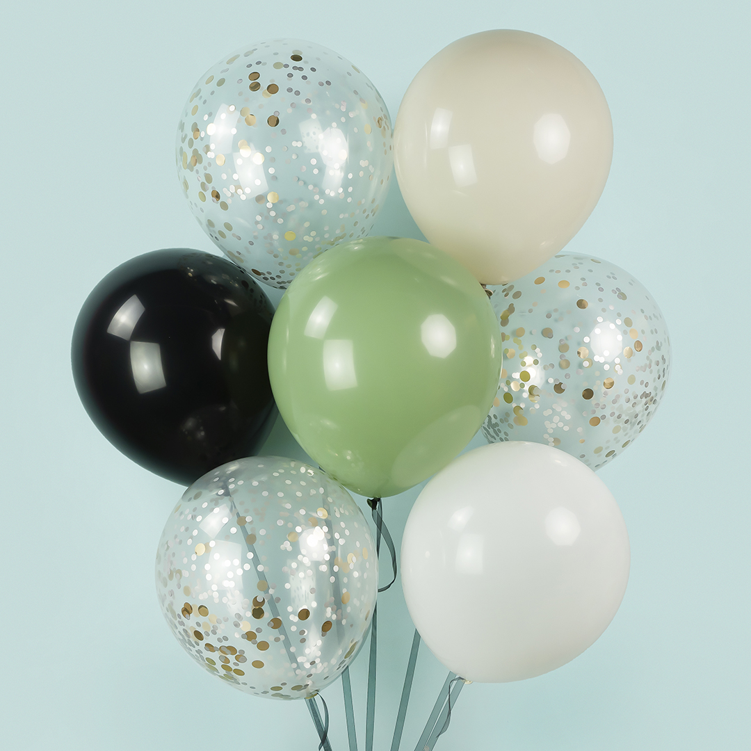 Шар (18''/46 см), Черный, пастель, 10 шт.