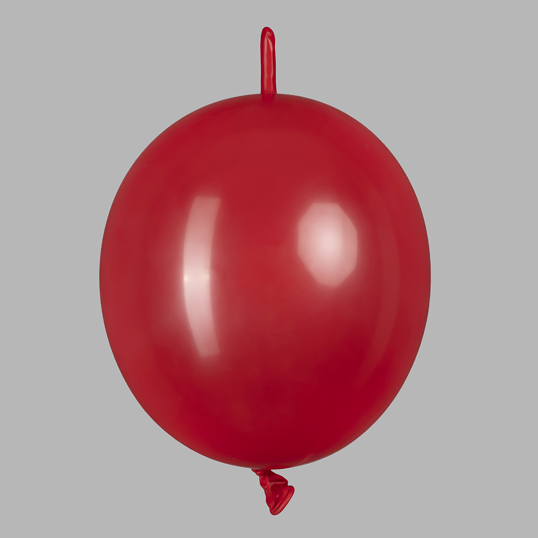 Шар (12''/30 см) Линколун, Красный, пастель, 50 шт.